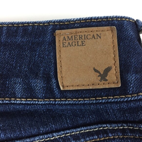 American Eagle Jeans Women Size 4 Stretch Artist Straight Leg Low Rise - Picture 9 of 12